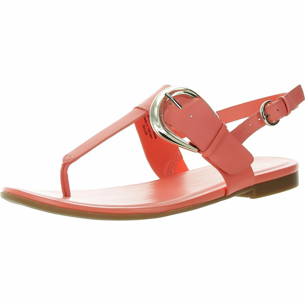 TAYLOR Womens Leather T-strap Slingback Sandals