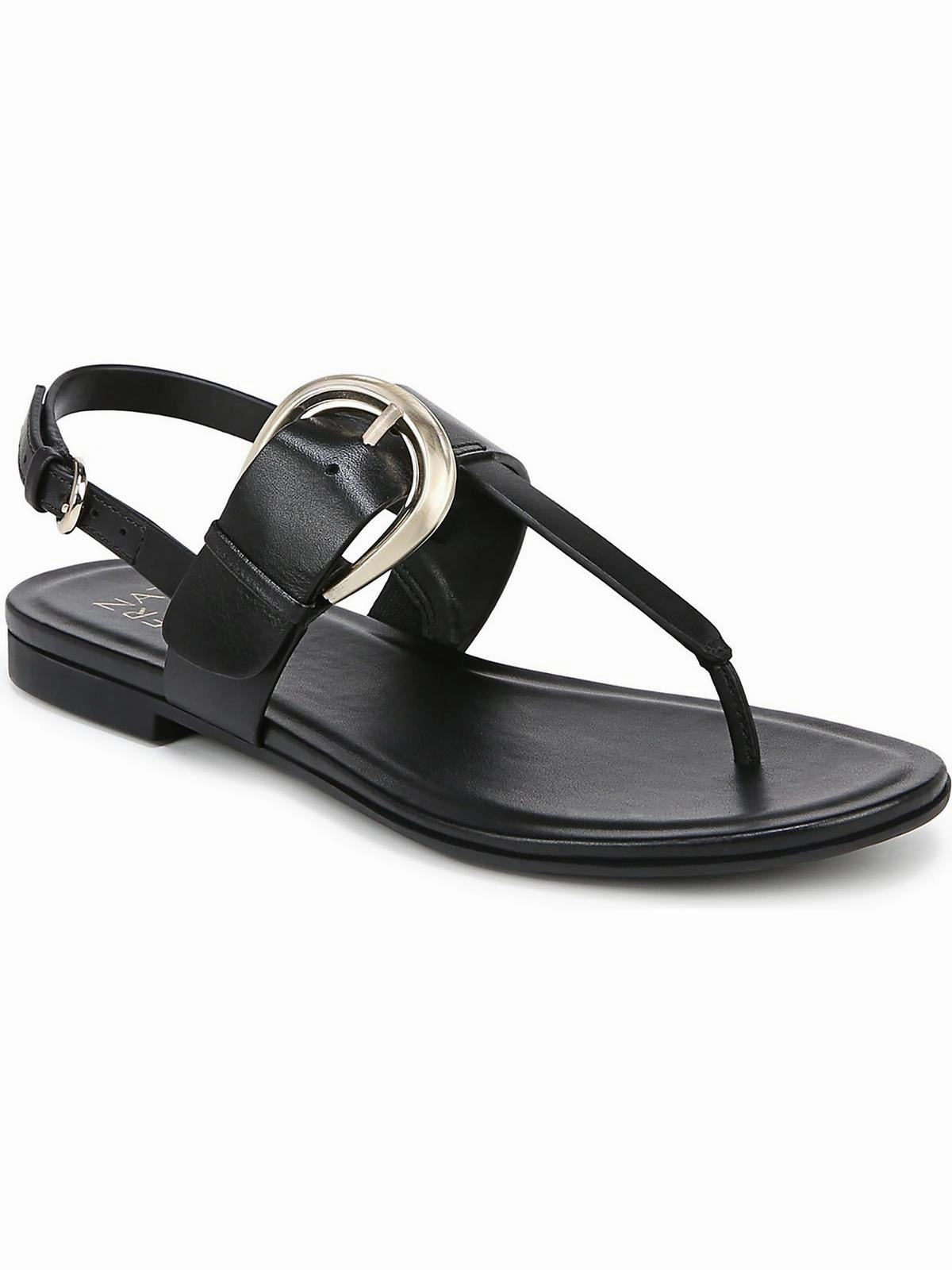 TAYLOR Womens Leather T-strap Slingback Sandals