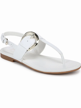 TAYLOR Womens Leather T-strap Slingback Sandals Promo offer on Womens Sandals