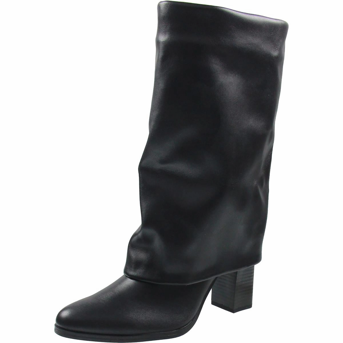 Temas 2 Womens Fold-Over Faux Leather Mid-Calf Boots Womens Boots clearance deals