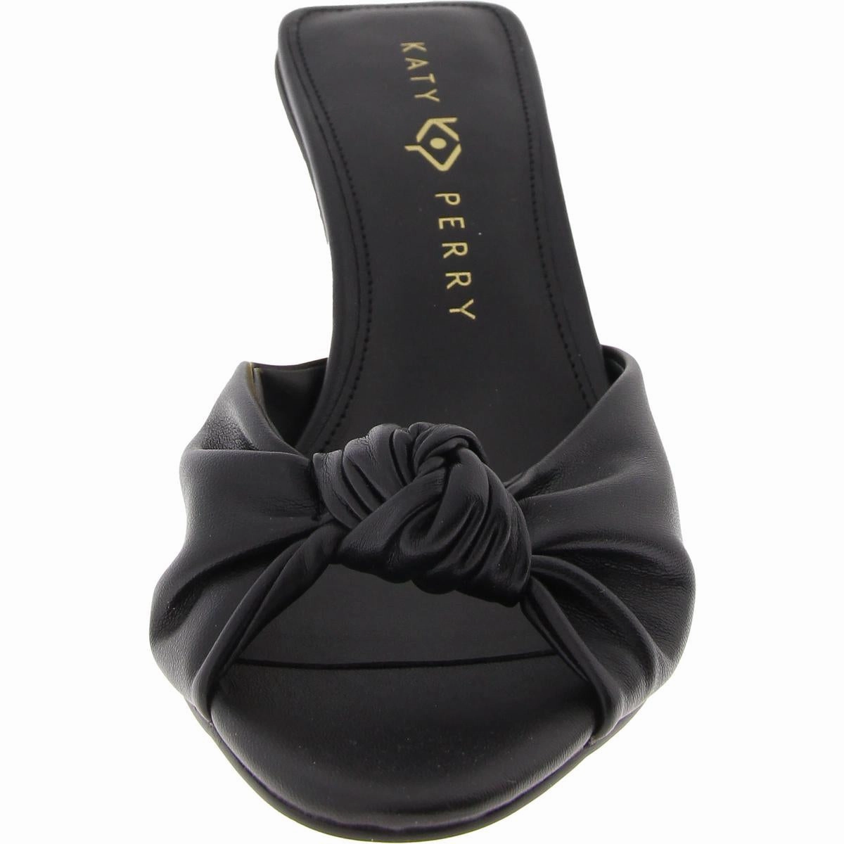 The Framing Womens Faux Leather Embossed Slide Sandals