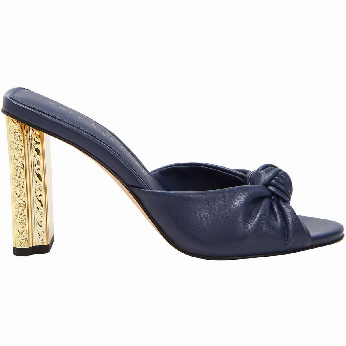 The Framing Womens Faux Leather Embossed Slide Sandals