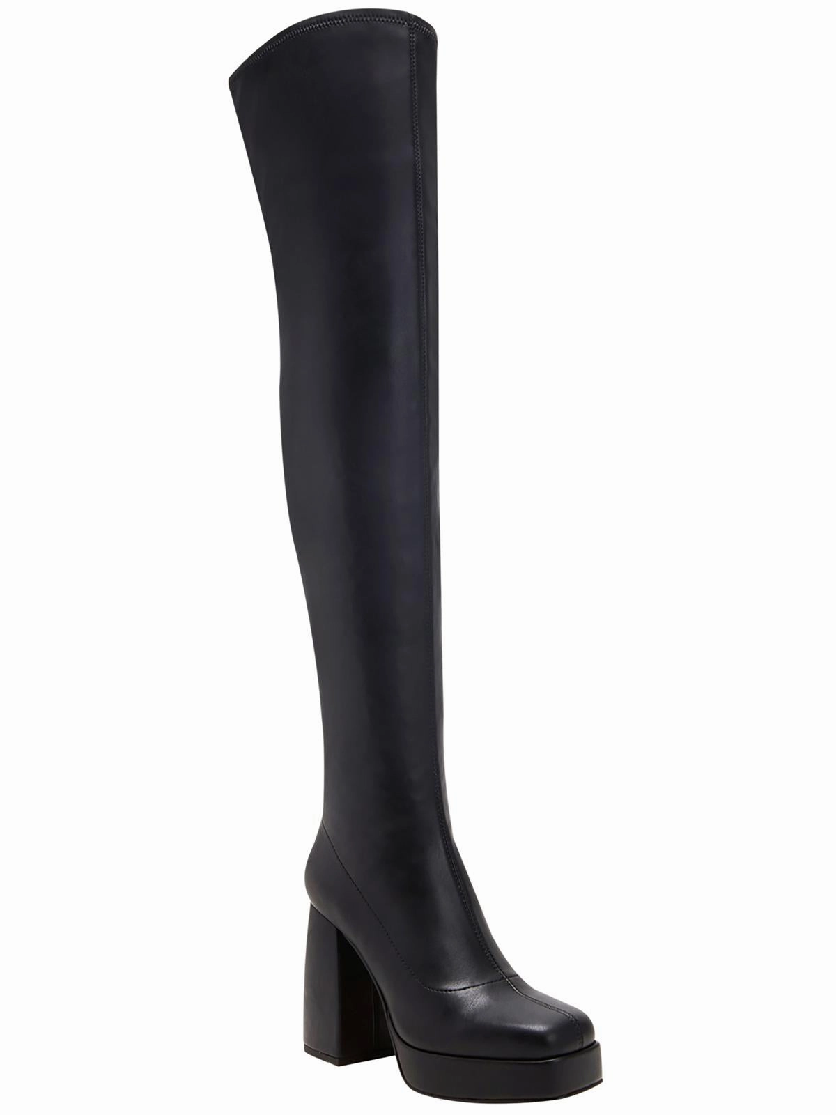 THE UPLIFT OTK Womens Faux Leather Platform Over-The-Knee Boots Cheap Womens Boots for winter