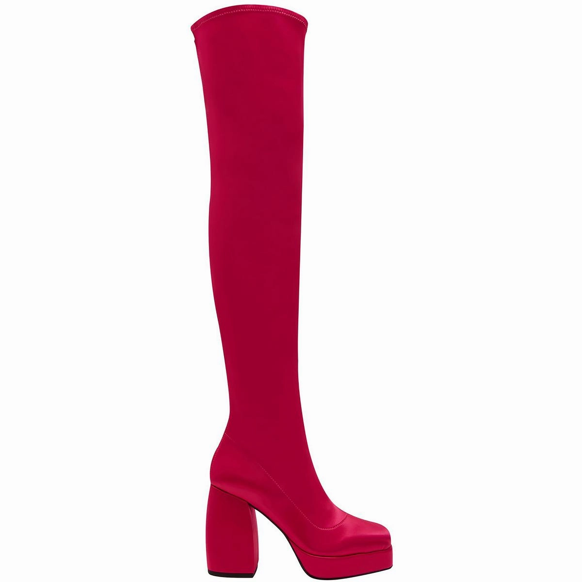 THE UPLIFT OTK Womens Faux Leather Platform Over-The-Knee Boots