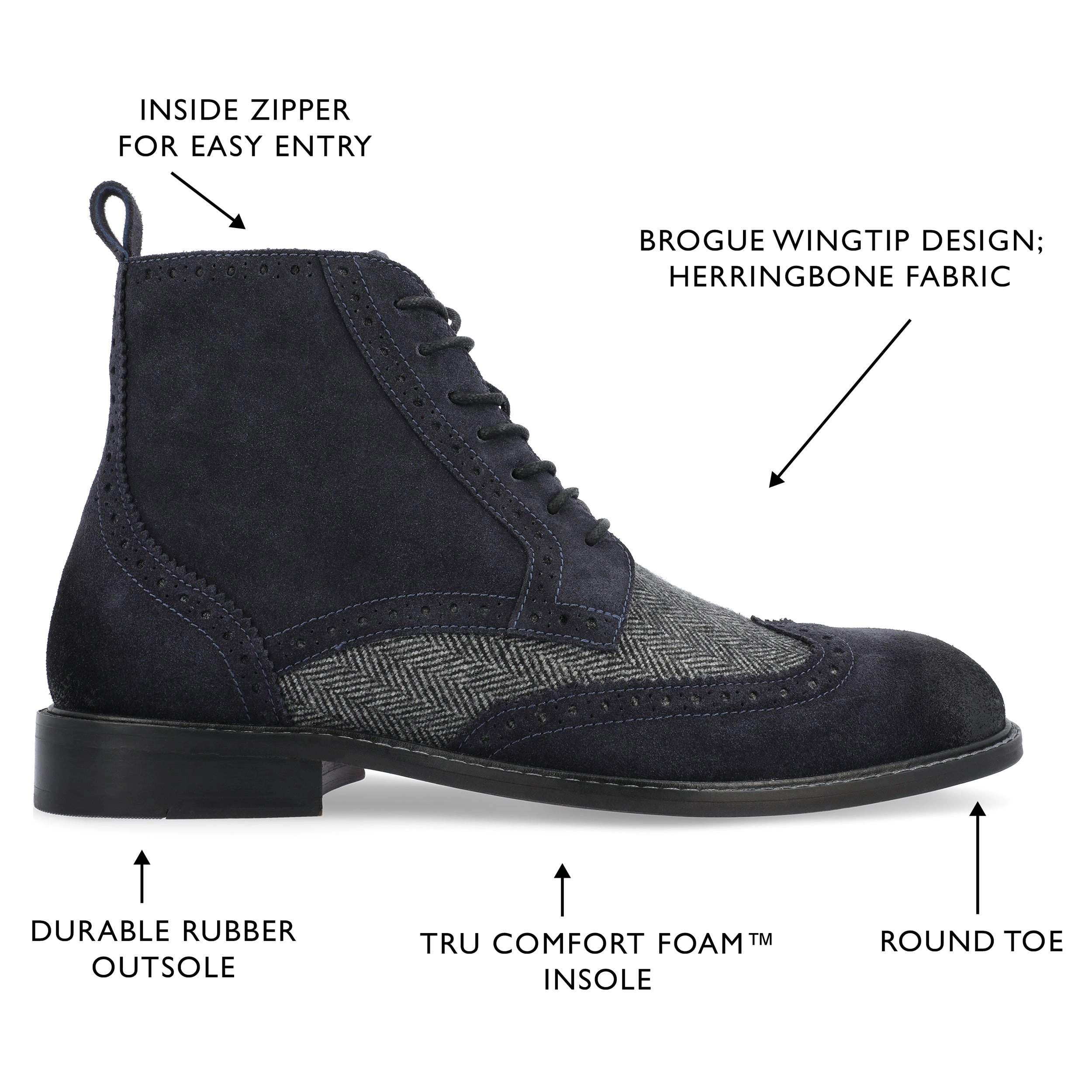 Thomas & Vine Jarett Wingtip Ankle Boot