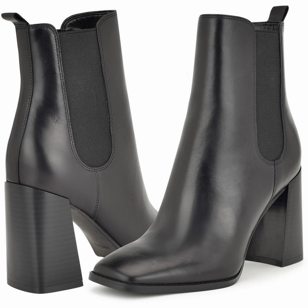 Tobin Womens Leather Stretch Chelsea Boots