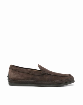 Tod's brown slip-on shoes in suede Mens Shoes online flash sale