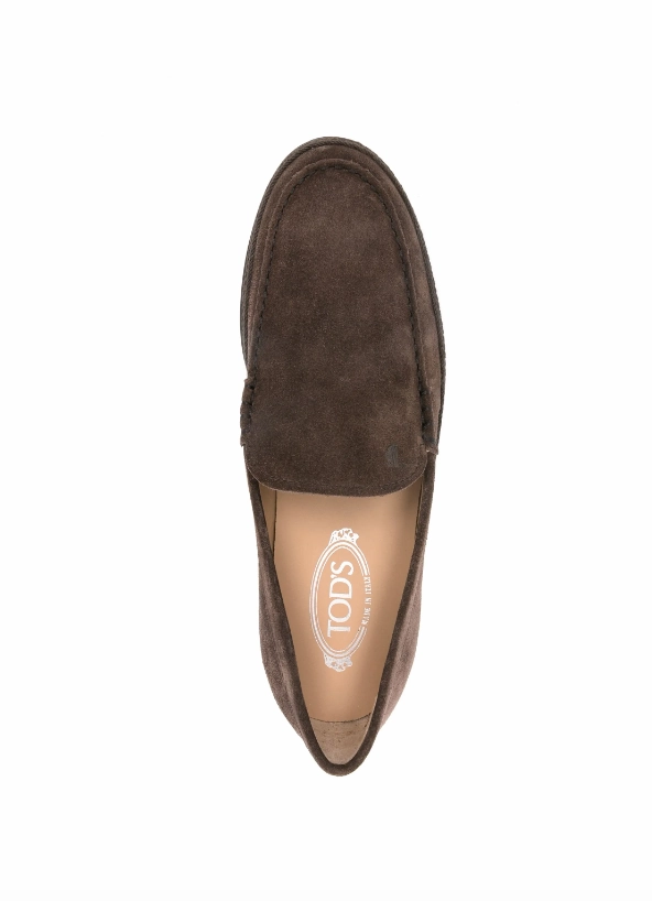 Tod's brown slip-on shoes in suede