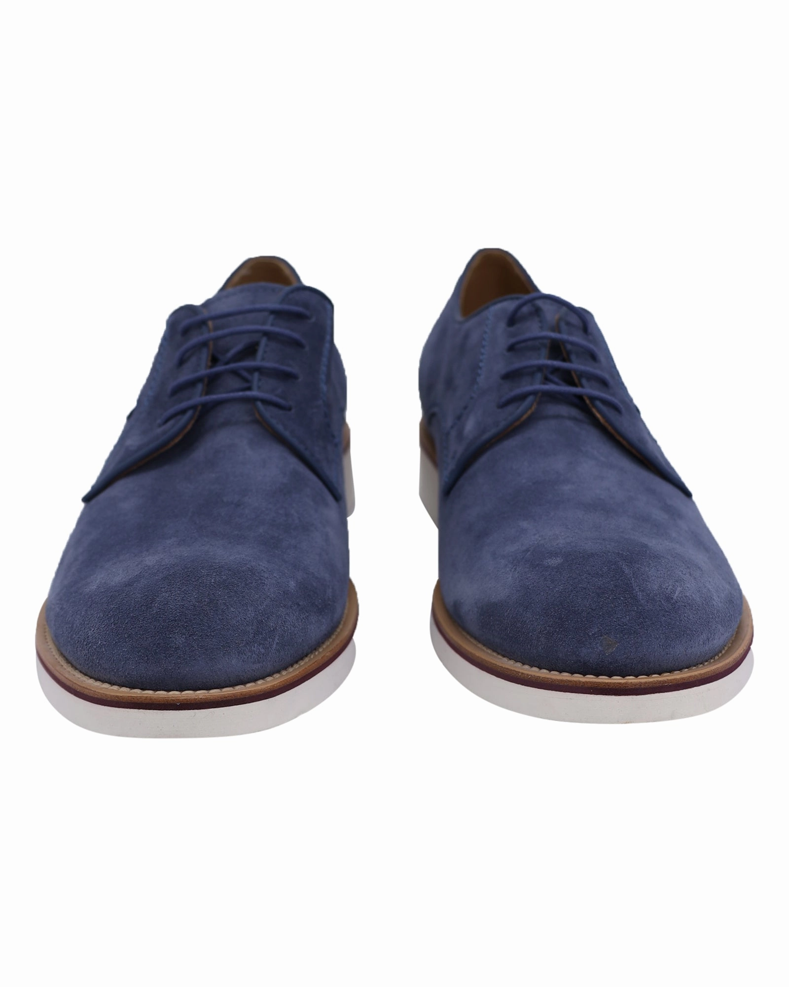 Tod's Lace Up Derby in Blue Suede