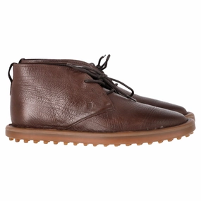 Tod's Lace-Up Desert Boots in Brown Leather Mens Chukka Boots outlet deals