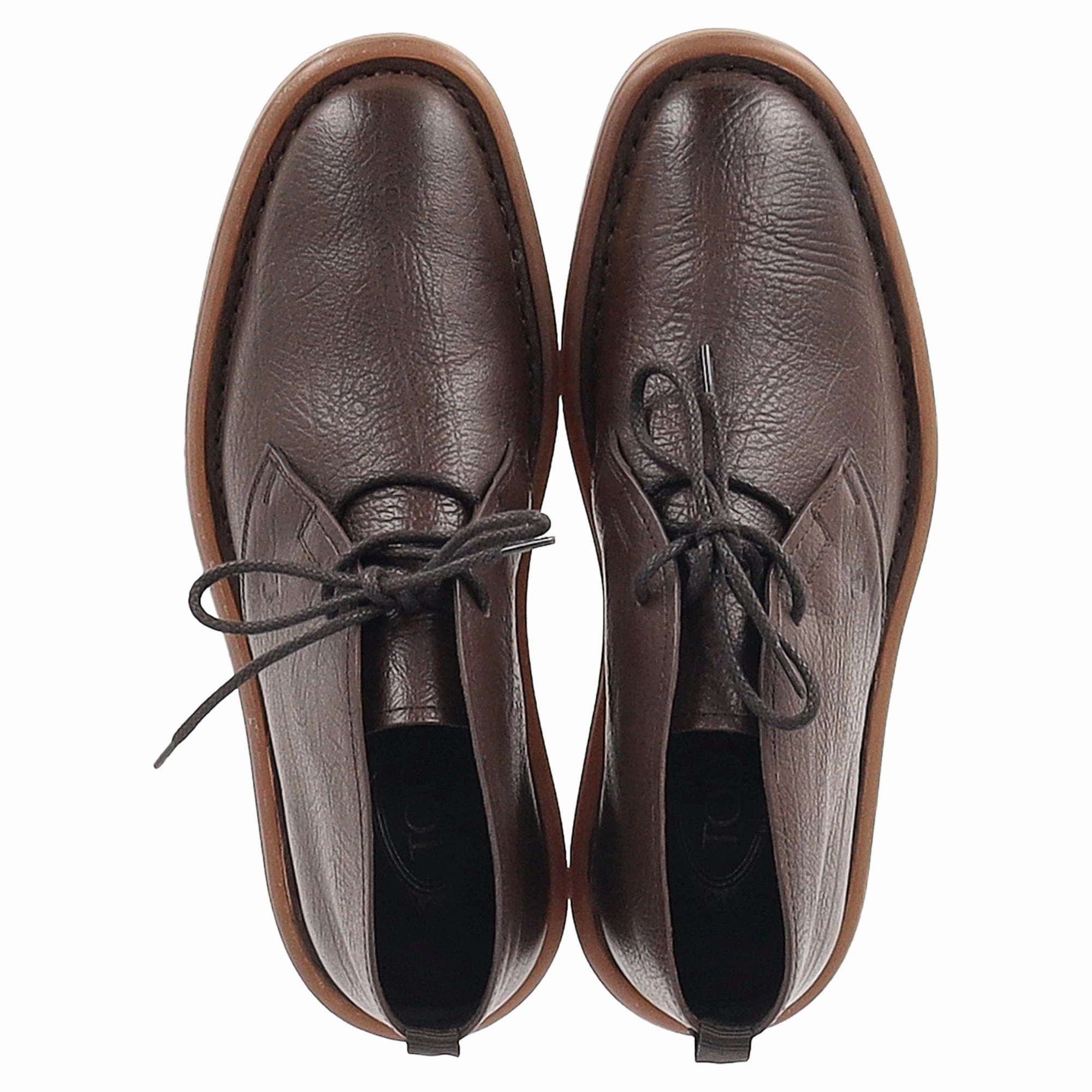 Tod's Lace-Up Desert Boots in Brown Leather