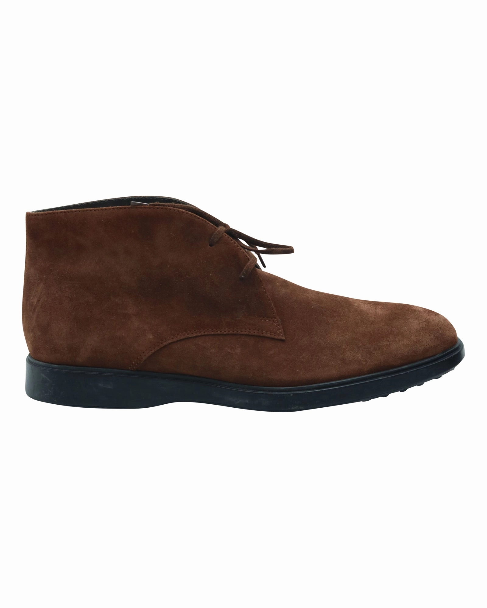Tod's Pebbled Sole Lace-Up Ankle Boots in Brown Suede Sale on Mens Chukka Footwear