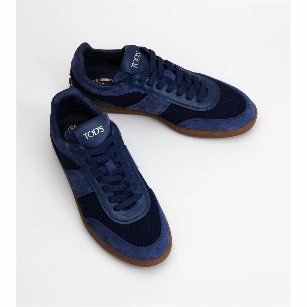 Tod's Tabs Sneakers in Suede and Technical Fabric