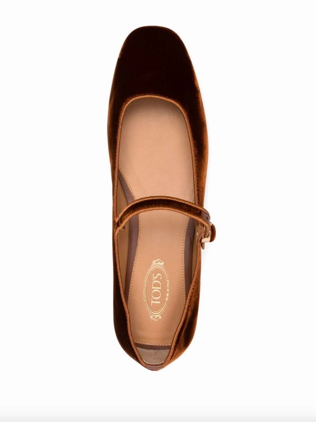 Tod's velvet ballet flats