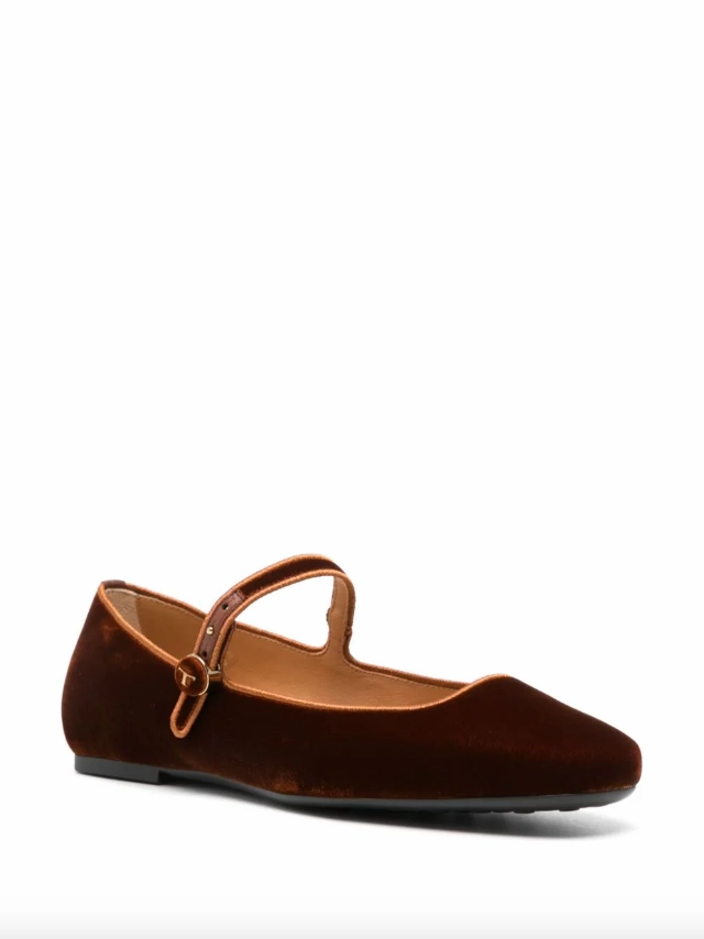 Tod's velvet ballet flats