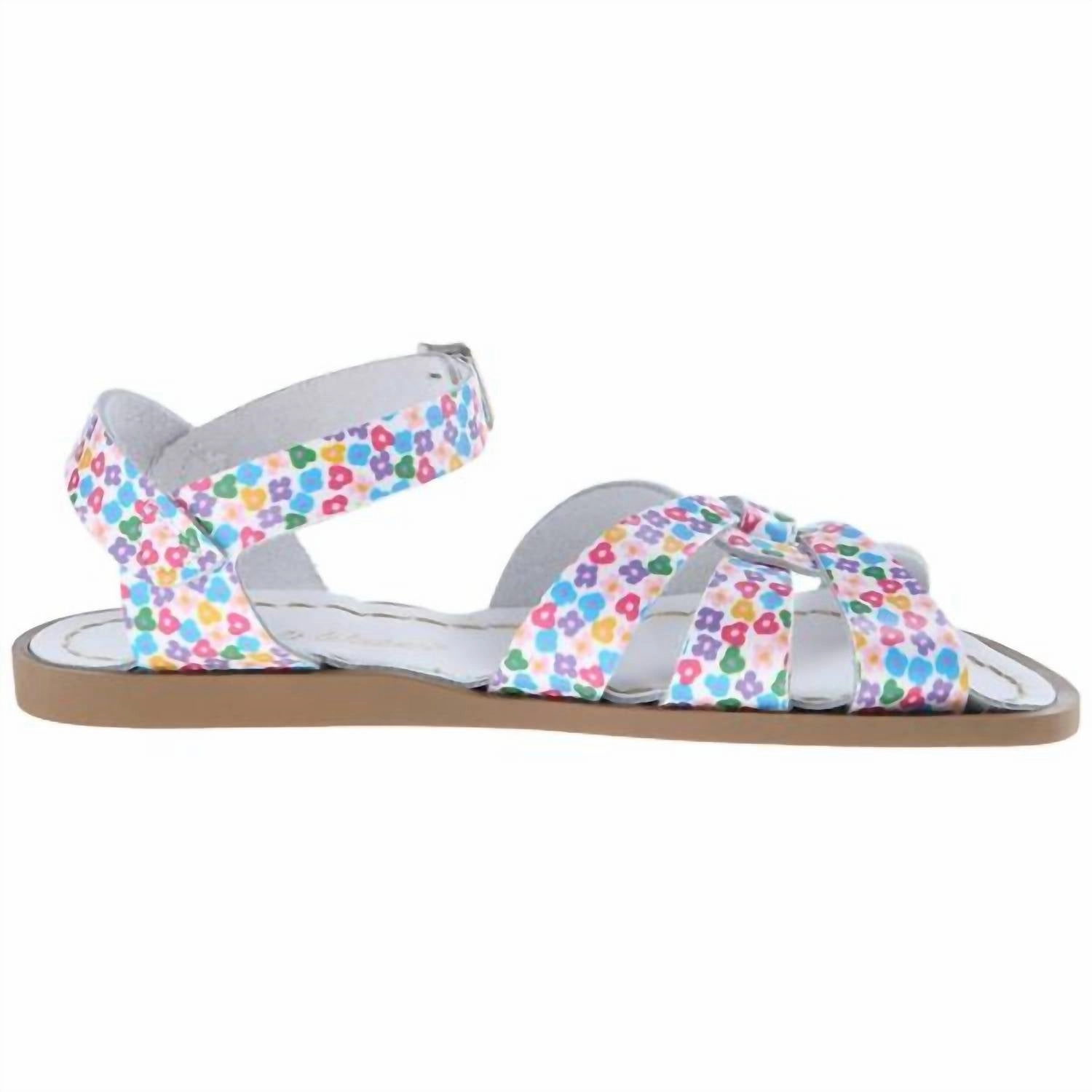 Toddler Girl's Floral Sandal In White