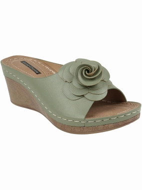 Tokyo Womens Faux Leather Floral Wedge Sandals Fashion Womens Sandals online shop