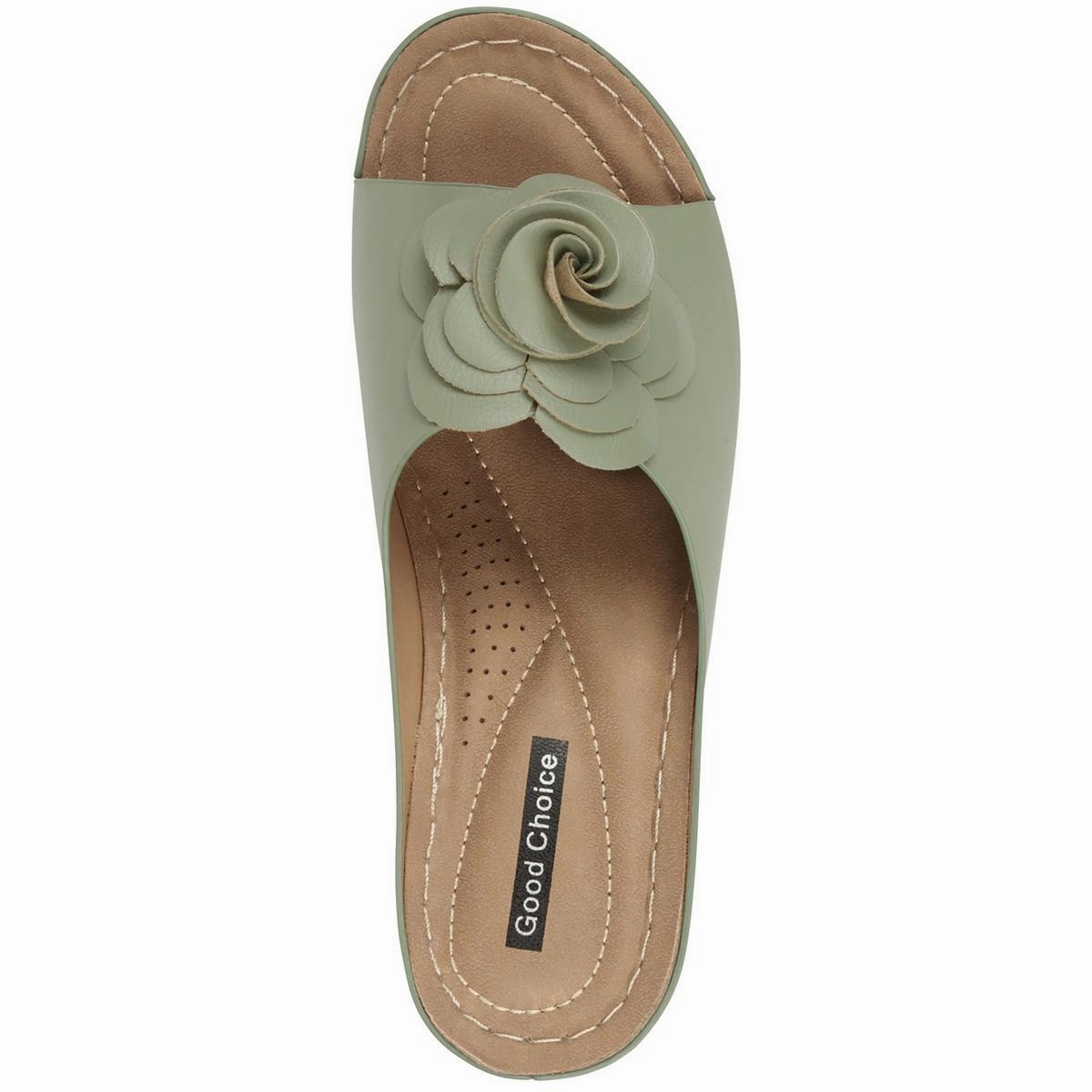 Tokyo Womens Faux Leather Floral Wedge Sandals