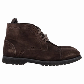 Tom Ford Laser Cut Lacer-Up Chukka Boots in Brown Suede Sale on Mens Chukka Footwear