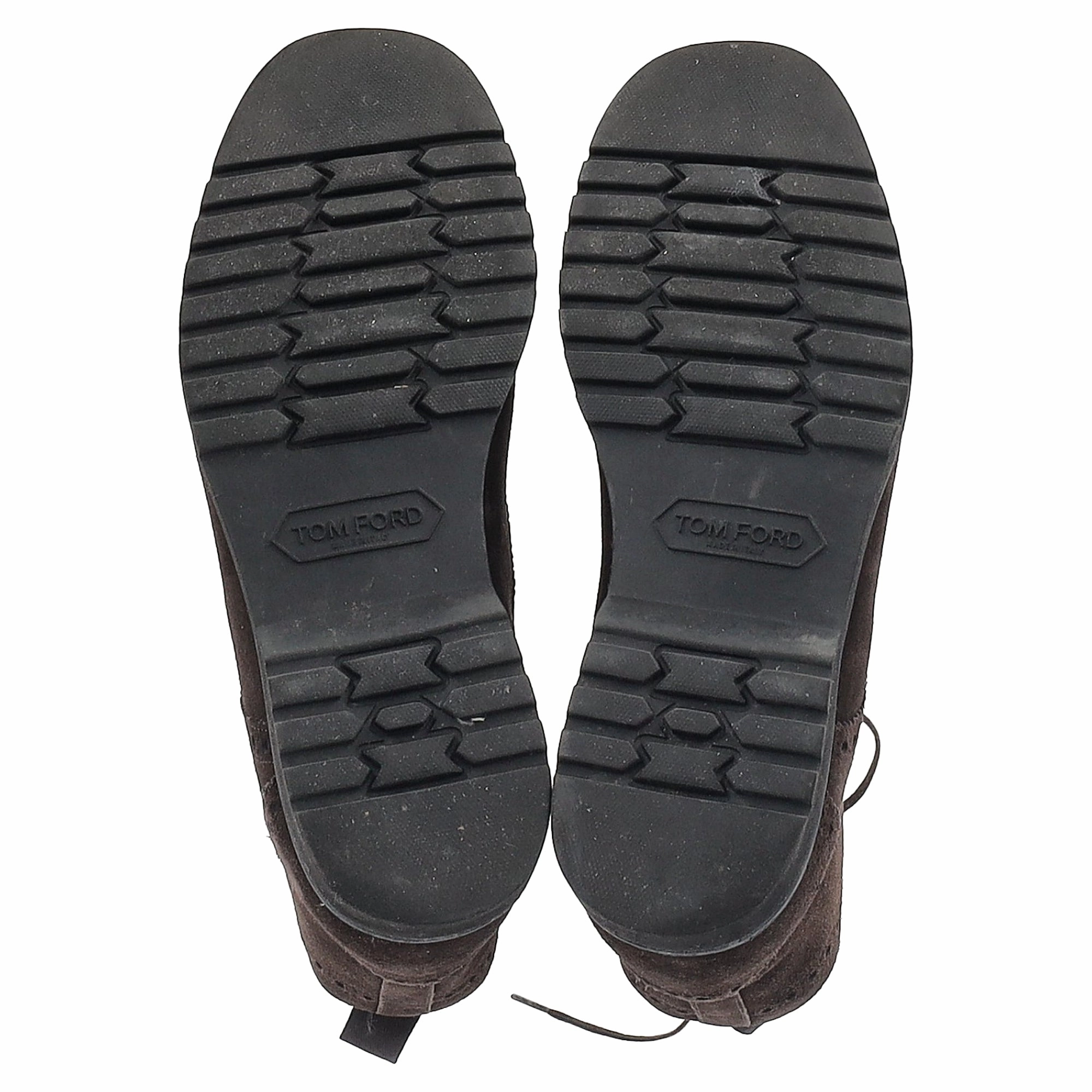 Tom Ford Laser Cut Lacer-Up Chukka Boots in Brown Suede