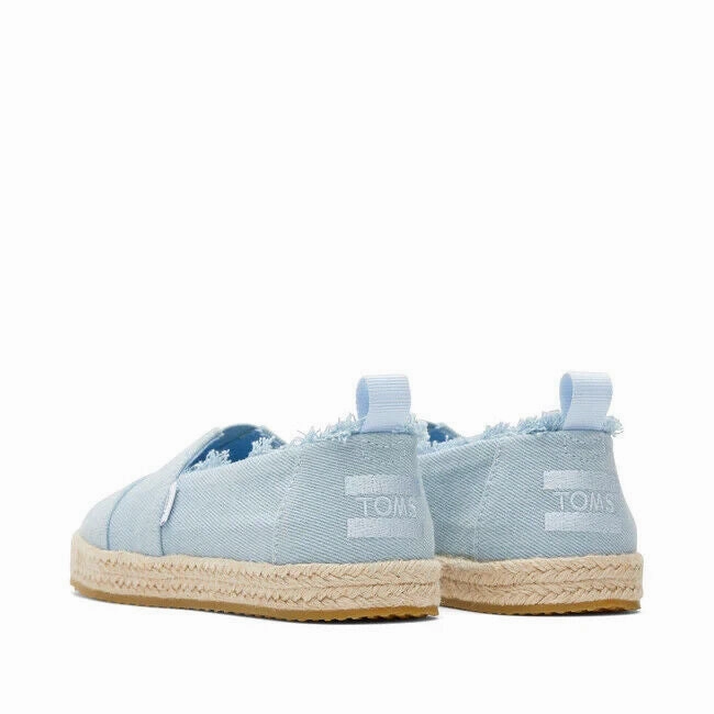 Toms Alpargata 10020625 Girls US 12 Blue Denim Espadrille Casual Shoes ZPO513 (Blue,12)