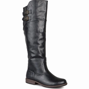 Tori Womens Faux Leather Zipper Knee-High Boots Womens Casual Boots clearance
