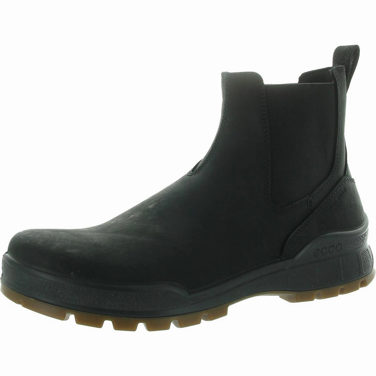 Track 25 Mens Mixed Media Leather Chelsea Boots