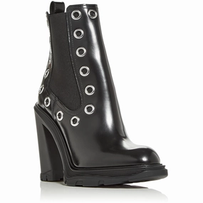 Tread Grommet Womens Leather Grommet Combat & Lace-up Boots Promo on Womens Fashionable Boots