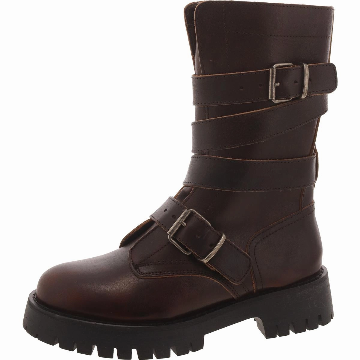 Trenton Womens Leather Lugged Sole Mid-Calf Boots Womens Boots sale online