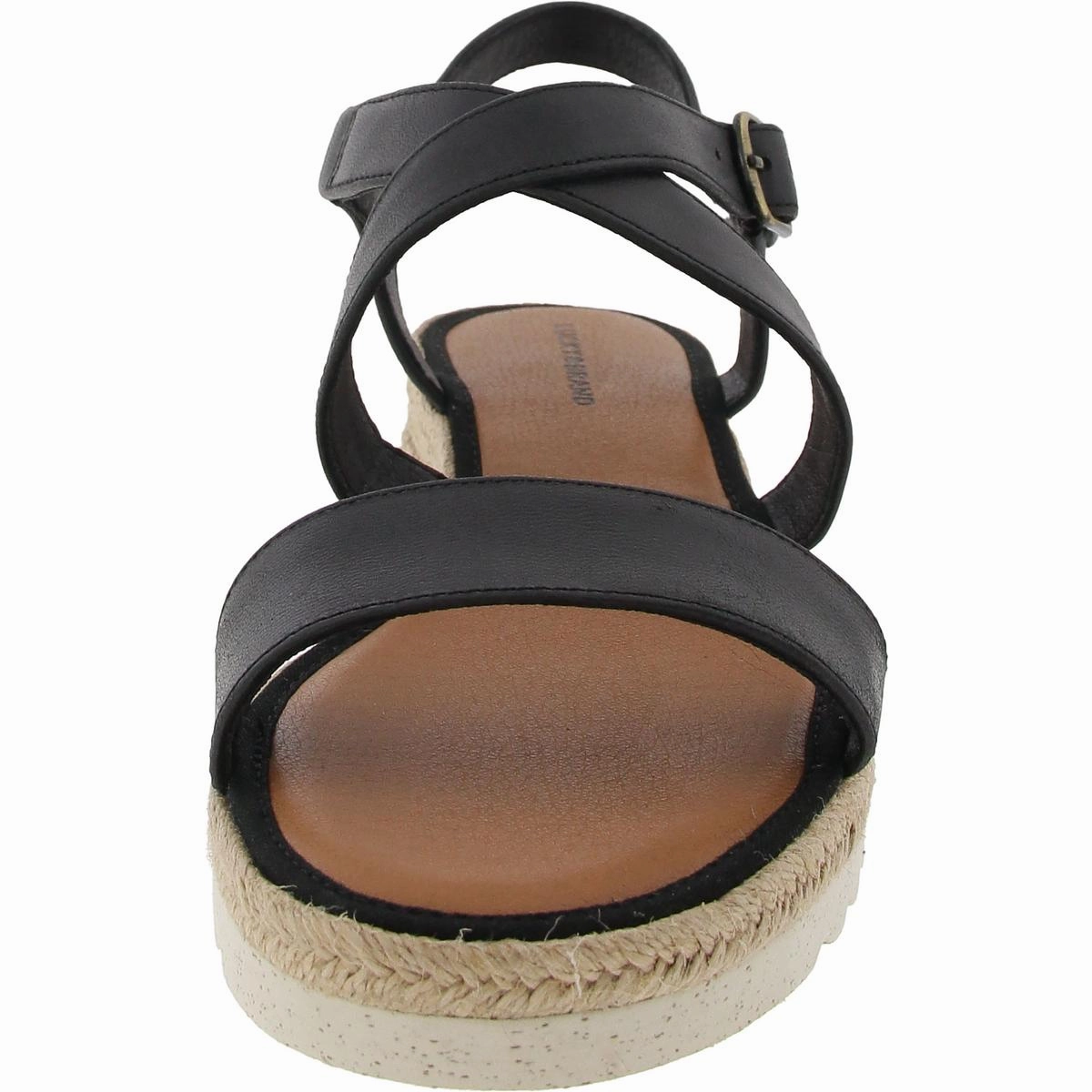 Trianna Womens Adjustable Leather Wedge Sandals