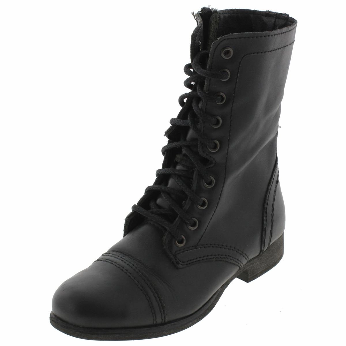 Troopa Womens Leather Lace Up Combat Boots Discount Boots for Women