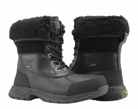 UGG Australia Butte Black Waterproof Leather Men's Winter Boots 5521 -BLK Buy Mens Chukkas online shop