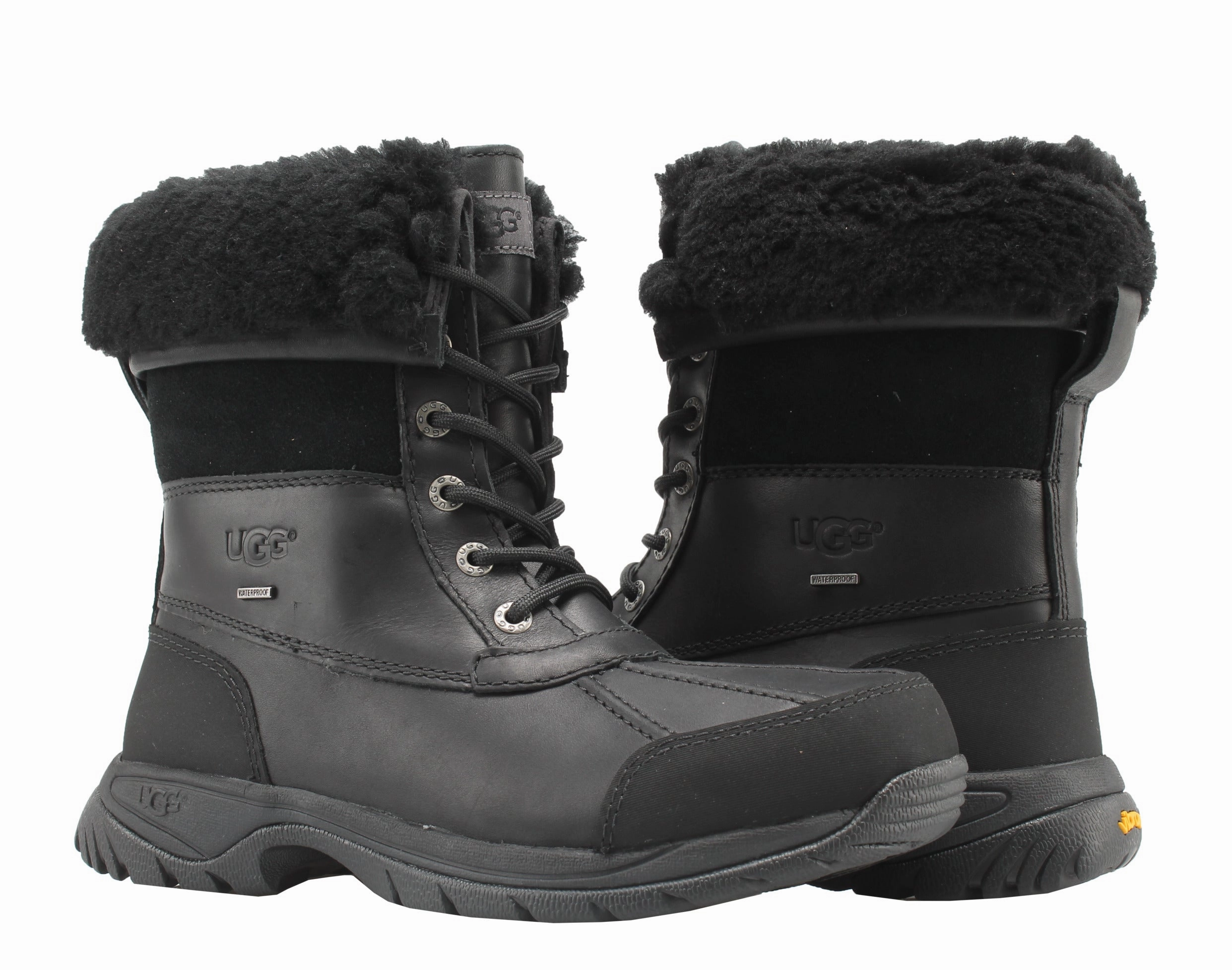 UGG Australia Butte Black Waterproof Leather Men's Winter Boots 5521 -BLK Buy Mens Chukkas online shop
