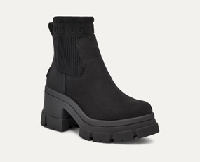 UGG Brooklyn 1148730-BLK Boots Womens 8.5 Black Suede Waterproof Chelsea KHD2031 Top-rated Womens Boots outlet