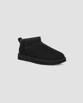 UGG Classic Ultra Mini 1116109-BLK Women's 8 Black Suede Sheepskin Boots KHD2428 Top-rated Womens Boots outlet