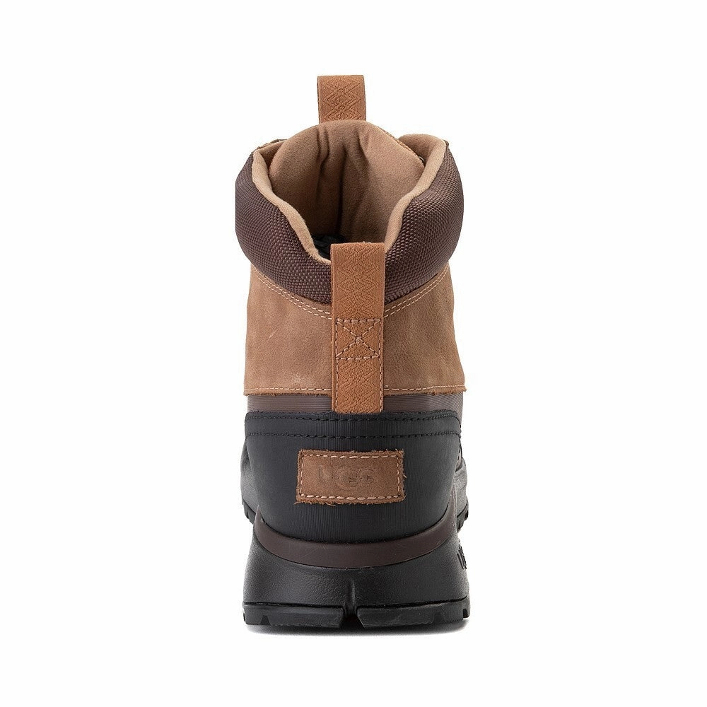 UGG Emmett 896876 Duck Boots Men's US 8 Chestnut Leather Waterproof Ankle DWA627