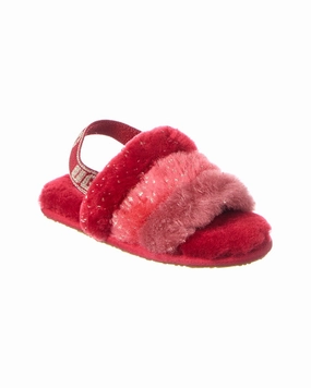 UGG Fluff Yeah Metallic Sparkle Slide Cheap Girls Footwear online