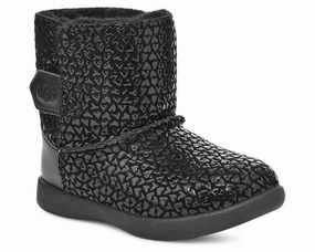 UGG Keelan Gel Hearts 1143656T-001 Boots Toddler 6 Black Round Toe Ankle KHD064 Baby & Toddler Shoes on sale