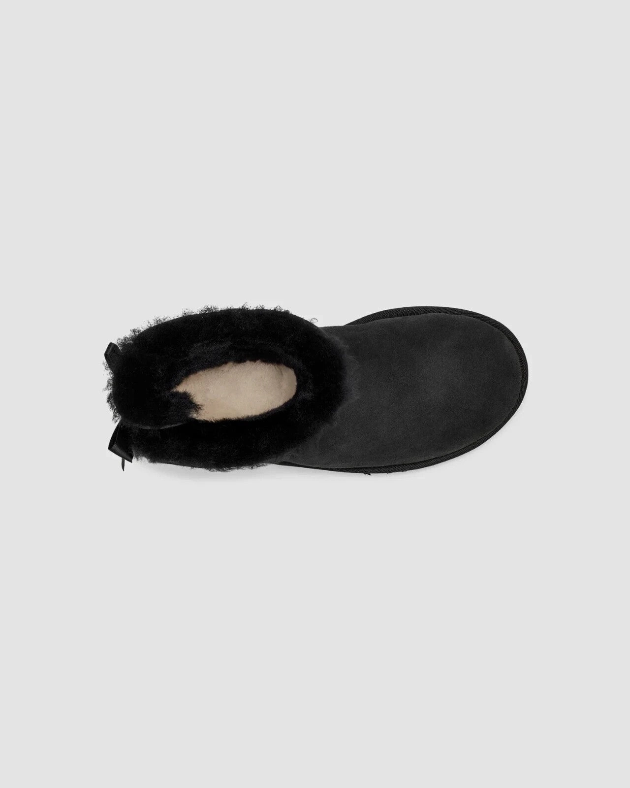 UGG Mini Bailey Bow II 1016501-BLK Women's 8 Black Slip-On Winter Boots KHD1943