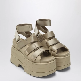 Ugg Women's Platform Sandals Goldenrise In Sand Colour Cheap Womens Slide Sandals