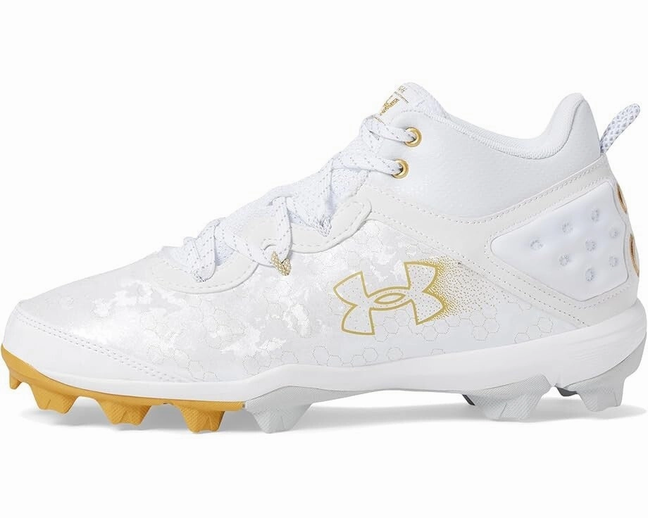 Under Armour Harper 8 Mid RM 3026592-100 Men's White Baseball Cleats KHD2713