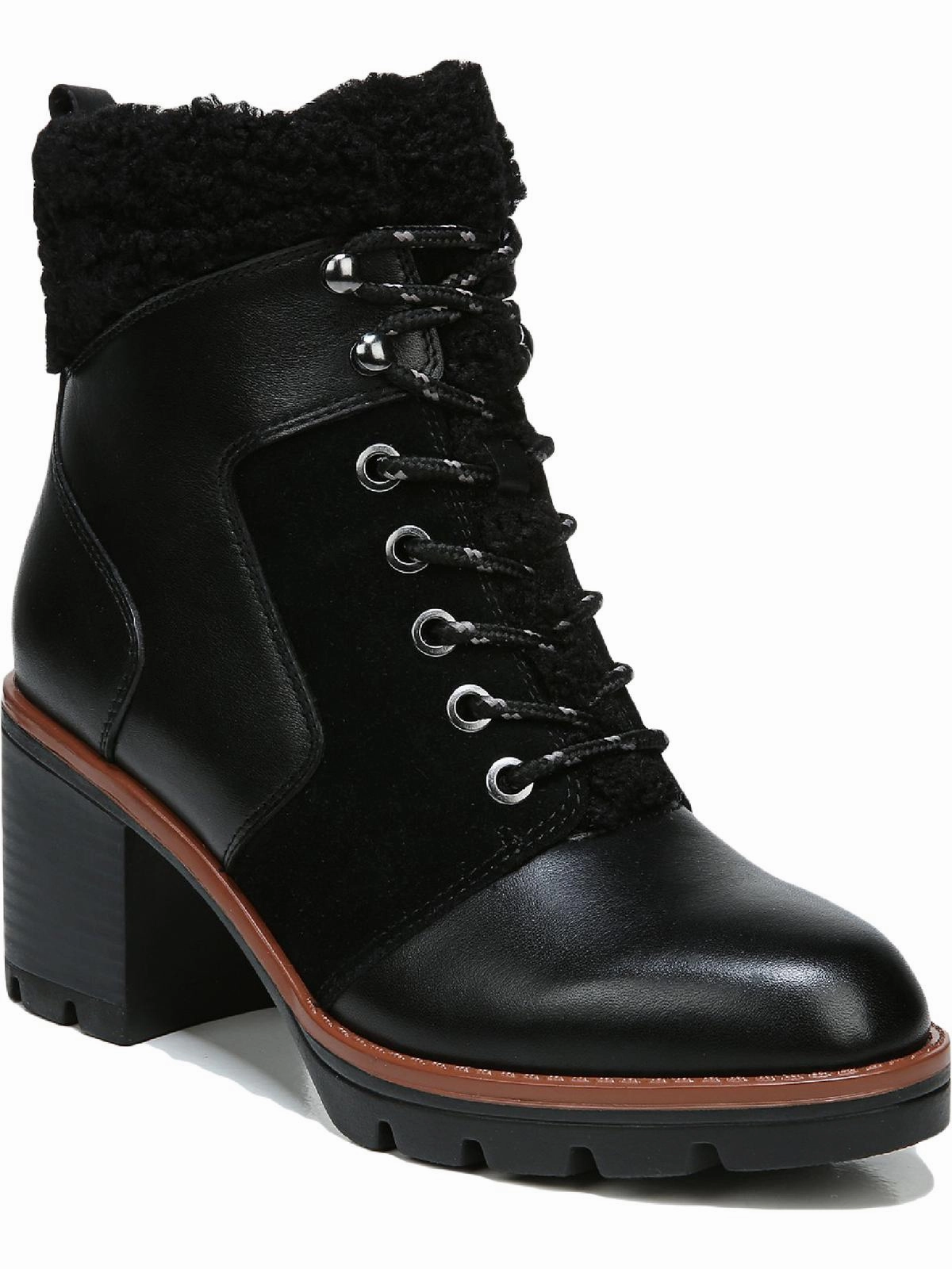 VAL Womens Leather Lug Sole Combat & Lace-up Boots Cheap Womens Leather Boots