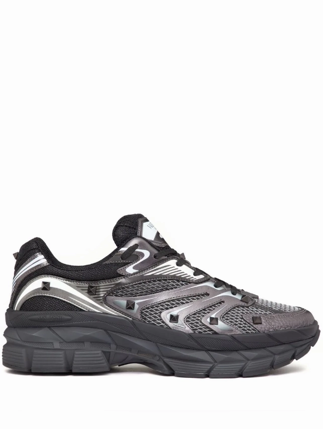 Valentino Garavani MS-2960 Low-Top Trainer in Fabric and Calfskin Mens Shoes online flash sale