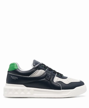 Valentino Garavani panelled low-top sneakers Mens Shoes online flash sale