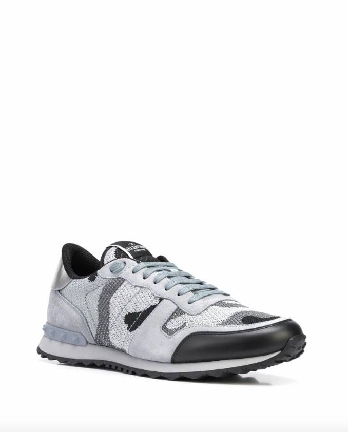 Valentino Garavani Rockstud-embellishment lace-up sneakers