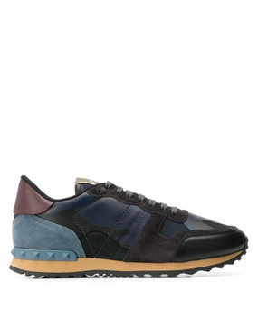 Valentino Garavani Rockstud Rockrunner camouflage sneakers Mens Shoes online flash sale