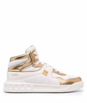 Valentino Garavani Roman Stud high-top sneakers Mens Shoes online flash sale