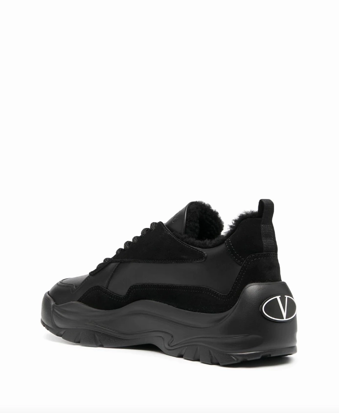 Valentino Garavani shearling lined low-top sneakers