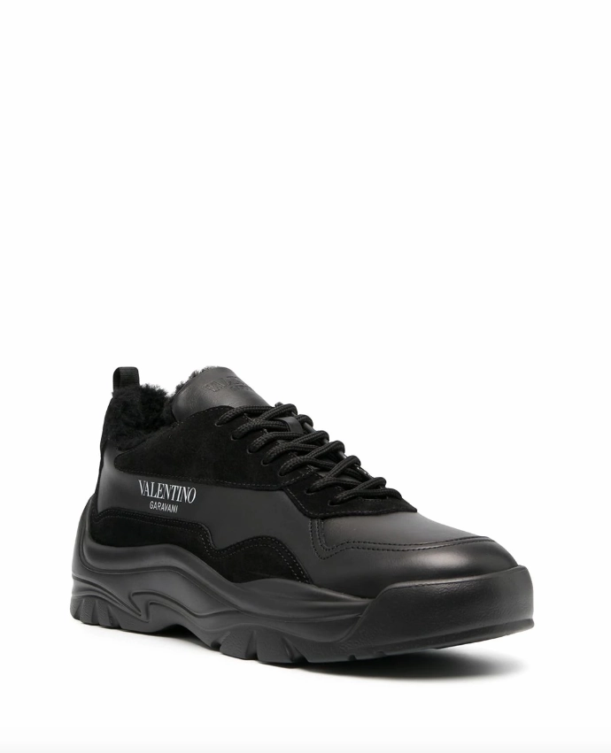 Valentino Garavani shearling lined low-top sneakers