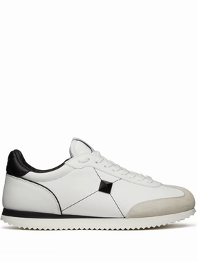 Valentino Garavani Stud Around Low-Top Trainer in Calfskin and Nappa Leather Mens Shoes online flash sale